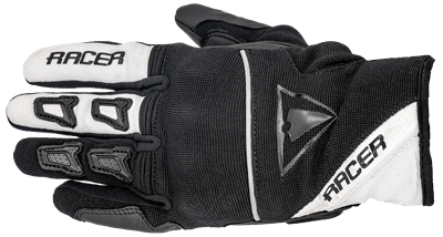 RACER GLOVES RALLY 2 BLACK/WHITE