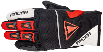 RACER GLOVES RALLY 2 WHITE/RED