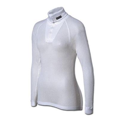 BRYNJE SUPER THERMO ZIP POLO SHIRT M.L. WHITE