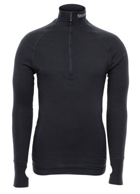 BRYNJE ARTIC SHIRT ZIP POLO 3/4 HALS  NERO