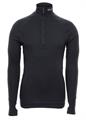 BRYNJE ARTIC SHIRT ZIP POLO 3/4 HALS  NERO